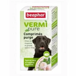 BEAPHAR Comprimés De Purge Aux Plantes Vermipure 50 Comprimés Grand Et Moyen Chien