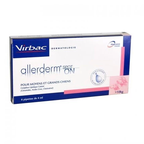 VIRBAC Traitement Allerderm Pour Chiens Et Chats Spot On 6 Pipettes 4 Ml 1 VIRBAC Traitement Allerderm Pour Chiens Et Chats Spot On 6 Pipettes 4 Ml