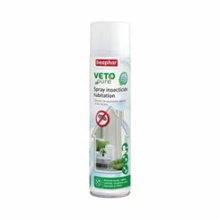 Spray Insecticide Larvicide Antiparasitaire Vétopure Beaphar Pour Habitation 400 Ml
