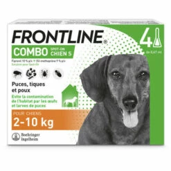 Frontline Anti Puce Et Tique Spot On Combo Pour Chien 2 à 10 Kg (4 Pipettes 0.67 Ml)