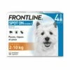 Frontline Spot On Anti Puce Et Tique Pour Chien 2 à 10 Kg (pack 4 Pipettes 0.67 Ml)