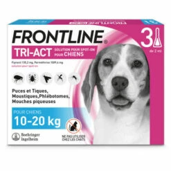 Frontline Tri-Act Anti Parasitaire Spot On Pour Chien 10 à 20 Kg (3 Pipettes 2ml)