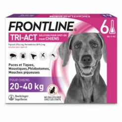 Frontline Tri-Act Anti Parasitaire Spot On Pour Chien 20 à 40 Kg (6 Pipettes 4ml)