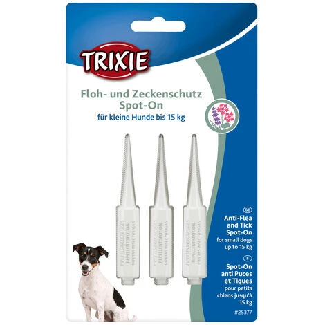 Protection Anti-tiques Et Puces Spot-On Pour Chien Jusqu'à 15 Kg - Trixie 1 Protection Anti-tiques Et Puces Spot-On Pour Chien Jusqu'à 15 Kg - Trixie