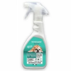 VETOCANIS Spray Anti-puces, Anti-tiques Et Anti-moustiques - Pour Chien - 500 Ml