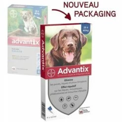 ADVANTIX Pipettes Antiparasitaires Pour Chien + 25 Kg/Bayer - Boite De 4 Pipettes -Anti-puces, anti-parasitaires et soins pour chien Soldes 29446085 4