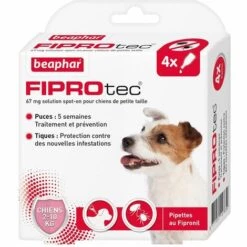 Beaphar - FIPROtec, Pipettes Anti-puces Et Anti-tiques Au Fipronil - Chien De 2 à 10 Kg - 4 Pipettes