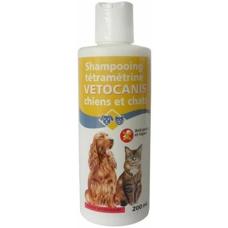 VETOTONIC Shampoing Tétraméthrine - Pour Chien Et Chat 1 VETOTONIC Shampoing Tétraméthrine - Pour Chien Et Chat