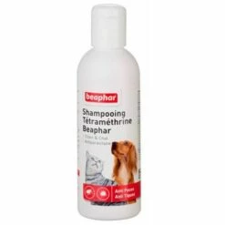 BEAPHAR Shampooing Antiparasitaire à La Tétraméthrine : 200ml