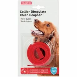 BEAPHAR Collier Antiparasitaire Dimpylate Chien Rouge - Rouge