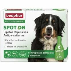 Pipettes Répulsives BEAPHAR Pour Chiens De Grande Race, 6 X 2 Ml
