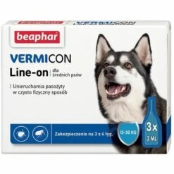 BEAPHAR VERMICON LINE-ON DOG M PIPETTES ANTI-PUCES ET ANTI-TIQUES POUR ANIMAUX DE COMPAGNIE (11903)