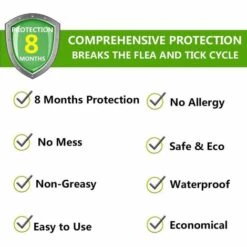 Collier Antiparasitaire Pour Chiens, Collier Anti-Puces Et Anti-Tiques Pour Chiens,Tiques Collier Anti-puces Et Anti-tiques Ajustable Et Imperméable 8 Mois Protection Taille Unique Fontainebleau -Anti-puces, anti-parasitaires et soins pour chien Soldes 51245265 5