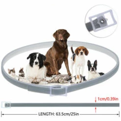 ZHUOXUAN Collier Anti-puces Et Anti-tiques Pour Chiens - Enrichi D'huiles Essentielles Naturelles - Protection - Sûr Et Sans Allergie - Réglable Et Imperméable - Repousse Les Puces, Les Tiques, Les Larves De Poux (1 Pièces) -Anti-puces, anti-parasitaires et soins pour chien Soldes 51457150 3