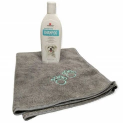 Shampoing 300 Ml Spécial Poils Blanc, Pour Chien Et Une Serviette En Microfibre. - Animallparadise -Anti-puces, anti-parasitaires et soins pour chien Soldes 51740249 5