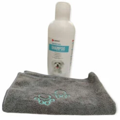 Shampoing Spécial Pelage Blanc 1 Litre Et Serviette En Microfibre Pour Chien - Animallparadise -Anti-puces, anti-parasitaires et soins pour chien Soldes 51740254 4