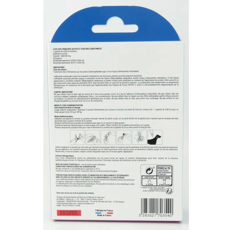 4 Pipettes Fipromedic 268 Mg Pour Chiens De 20 Kg à 40 Kg Antiparasitaire - Francodex 2 4 Pipettes Fipromedic 268 Mg Pour Chiens De 20 Kg à 40 Kg Antiparasitaire - Francodex – Image 2