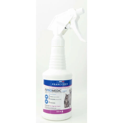 Spray Antiparasitaire Fipromedic 500 Ml Pour Chat Et Chien. - Francodex 1 Spray Antiparasitaire Fipromedic 500 Ml Pour Chat Et Chien. - Francodex