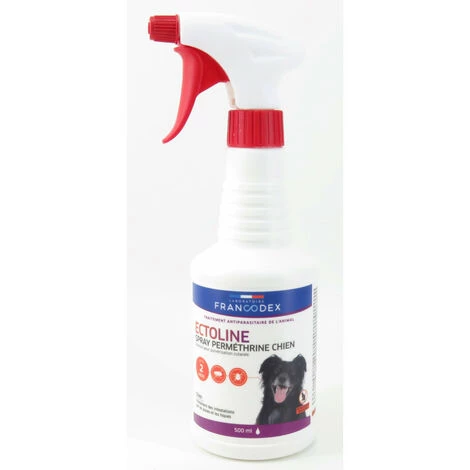 Ectoline Spray Perméthrine 500 Ml Antiparasitaire Pour Chien - Francodex 1 Ectoline Spray Perméthrine 500 Ml Antiparasitaire Pour Chien - Francodex