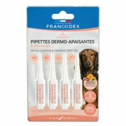 4 Pipettes Dermo-Apaisantes Et Repulsives Pour Chiots Et Petits Chiens De 2 Kg à 10 Kg - Francodex