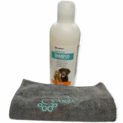 Shampoing Neutre 1L Avec Serviette En Microfibre Pour Chien - Animallparadise