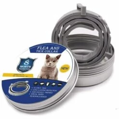 LANGRAY Lot De 2 Collier Anti-puces Et Anti-tiques Pour Chien Et Chat,Traitement Anti Tique Et Puce, Étanche Pour,Taille Réglable(38cm)