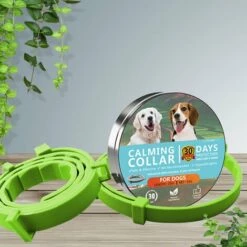 AIDUCHO Collier Anti Puces Pour Chien, Collier Antiparasitaire Chien Imperméable Convient à Tous Les Chiens (63cm) Vert