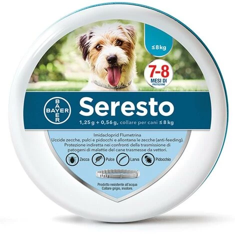Seresto Bayer Collier Anti-puces Et Antitiques Pour Chiens Jusqu'à 8 Kg 1 Seresto Bayer Collier Anti-puces Et Antitiques Pour Chiens Jusqu'à 8 Kg