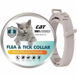 SUPERMARKET Collier Antiparasitaire Pour Chiens Et Chats, Collier Anti-Puces Et Anti-Tiques Ajustable Et ImperméAble, 8 Mois Protection En SéCurité IngréDients Control Pour Petit Moyen Grand Chat,Superma,gris,38cm