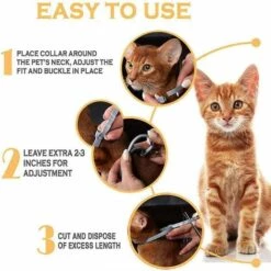 Betterlife Anti-allergie Colliers Anti-puces Et Tiques Pour Chiens Chats Tractive Collier Pour Chat Réglable Collier Antiparasitaire Pour 8 Mois De Protection (39cm) -Anti-puces, anti-parasitaires et soins pour chien Soldes 55053628 5
