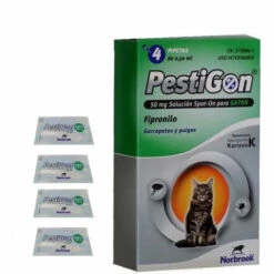 Boîte 4 Pipettes Pestigon Pour Chats Anti-puis Et Coche