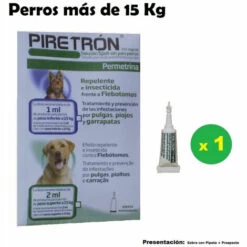 PIRETRON Pipettes Pir_tron Pour Chiens +15 Kg Anti-puces, Tiques Et Phl_botoms - 1 Pipette