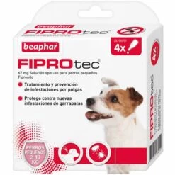 BEAPHAR Pipettes Antiparasitaires Behark FiProtec Spot Sur Les Petits Chiens (2-10 Kg) - 4 Pipettes