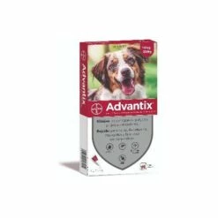 BAYER Advantix Tuyaux Anti-parasitos, Puces Et Tiques Pour Chiens Moyens (10-25 Kg) - 4 Pipettas X 2,5 Ml
