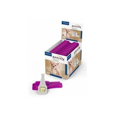 VIRBAC Pipettes Effitix XS Pour Mini-chiens (1,5 š 4 Kg) Anti-parasites, Puces, Tiques Et Volettes - Exposant 24 Pipettes 1 VIRBAC Pipettes Effitix XS Pour Mini-chiens (1,5 š 4 Kg) Anti-parasites, Puces, Tiques Et Volettes - Exposant 24 Pipettes