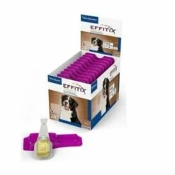 VIRBAC Pipettes Effitix XL Pour Chiens G_ants (40 š 60 Kg) Anti-parasites, Puces, Tiques Et Volants - Exposant 24 Pipettes