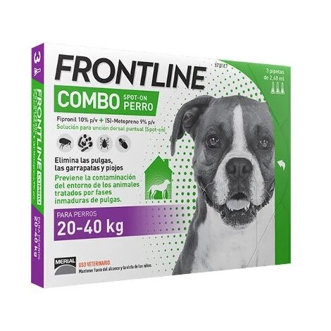BOEHRINGER INGELHEIM 3 Pipettes Frontline Combo Pour Les Gros Chiens (20-40 Kg) Anti-puces Et Tiques FIPRONIL 2.68 Ml 1 BOEHRINGER INGELHEIM 3 Pipettes Frontline Combo Pour Les Gros Chiens (20-40 Kg) Anti-puces Et Tiques FIPRONIL 2.68 Ml