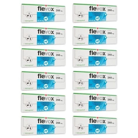Pipettes Flevox Pour Chiens 20-40kg Anti-puces Et Tiques 12 Pipettes 1 Pipettes Flevox Pour Chiens 20-40kg Anti-puces Et Tiques 12 Pipettes