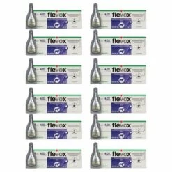 Pipettes Flevox Pour Chiens 40-60 Kg Anti-puces Et Tiques 12 Pipettes