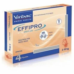 VIRBAC Effipro Spot Sur 4 Pipettes Antisarasitaires De 67 Mg Pour Petits Chiens