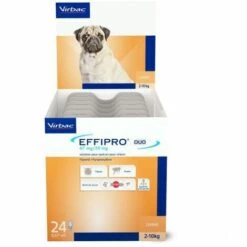 VIRBAC Effipro Spot Sur 24 Pipettes Antiparasitique 67 Mg Pour Petits Chiens