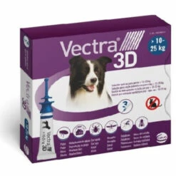 Ceva Antipara Pipettes Vectra 3D Medium Chiens 10-25 Kg, 3 Pipettes