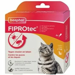 BEAPHAR Pipettes Anti Parasitaires Fiprotec Pour Chats