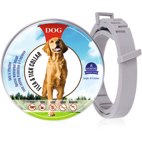 Traitement Antipuces Pour Chiens, Collier Antiparasitaire Pour Chien, Collier Antipuces Réglable Pour Chien, 8 Mois De Protection Contre Les Tiques Pour Chiots, Collier Anti Poux Et Antitiques-Macaron 1 Traitement Antipuces Pour Chiens, Collier Antiparasitaire Pour Chien, Collier Antipuces Réglable Pour Chien, 8 Mois De Protection Contre Les Tiques Pour Chiots, Collier Anti Poux Et Antitiques-Macaron