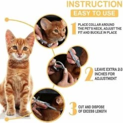 LONGZIMING Lot De 3 Colliers Anti-puces Pour Chats De 8 Mois - Prévention Contre Les Puces Et Les Tiques - Âge De 3 Mois Et Plus - 76 -Anti-puces, anti-parasitaires et soins pour chien Soldes 56760741 4
