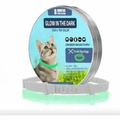 CADEAUX Collier Anti-puces Et Anti-tiques Pour Chiens Et Chats,Brillant Dans L'obscurité, Taille Imperméable Et Réglable, Protection De 8 Mois, 2 Paquet(15 Pouces)