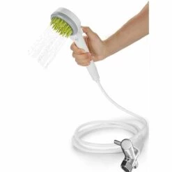 LIFCAUSAL Pulvérisateur De Douche Pour Chien, Pomme De Douche Pour Bain Pour Chien Brosse à Peigner Pour Chat 2-en-1 Arroseur D'eau Pour Chien Brosse De Massage Fournitures De Bain Et De Toilettage Pour Animaux De Compagnie