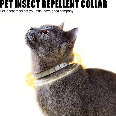 HIASDFLS Collier Anti-Insectes Pour Animaux De Compagnie, Les Chats Et Les Chiens Peuvent Être Ajustés. Collier Anti-Moustiques Anti-Puces, Collier Anti-Poux Et Anti-Tiques, Pour Petit, Moyen, Grand Chiot.(Gris) 3 HIASDFLS Collier Anti-Insectes Pour Animaux De Compagnie, Les Chats Et Les Chiens Peuvent Être Ajustés. Collier Anti-Moustiques Anti-Puces, Collier Anti-Poux Et Anti-Tiques, Pour Petit, Moyen, Grand Chiot.(Gris) – Image 3