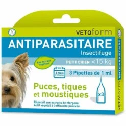Vetoform - Antiparasitaire Insectifuges Petit Chien - 3 Pipettes
