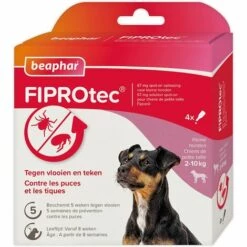 Pipettes Anti Parasitaire Spot On FIPROTEC Pour Chien Beapher - ‎2-10 Kg